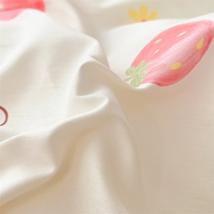 91家纺网 家纺一手货源 找家纺 曼之夏 2024新款13372全棉印花单被套 萌兔果园