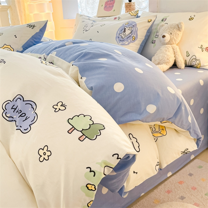 91家纺网 家纺一手货源 找家纺 曼之夏 2024新款13372全棉印花单被套 米多