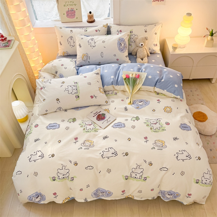 91家纺网 家纺一手货源 找家纺 曼之夏 2024新款13372全棉印花单被套 米多