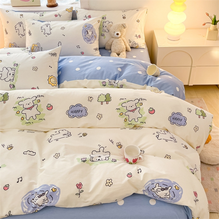 91家纺网 家纺一手货源 找家纺 曼之夏 2024新款13372全棉印花单被套 米多