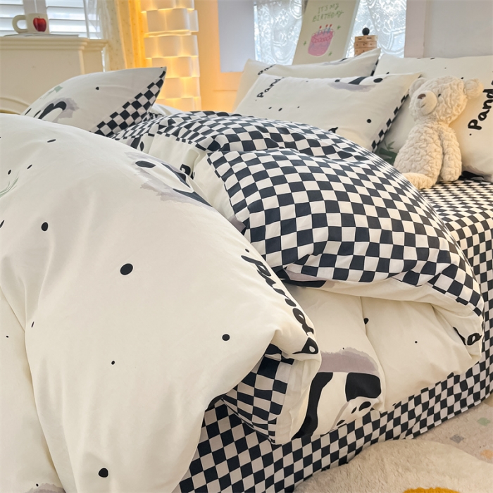 91家纺网 家纺一手货源 找家纺 曼之夏 2024新款13372全棉印花单被套 盼盼