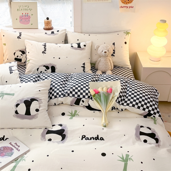 91家纺网 家纺一手货源 找家纺 曼之夏 2024新款13372全棉印花单被套 盼盼