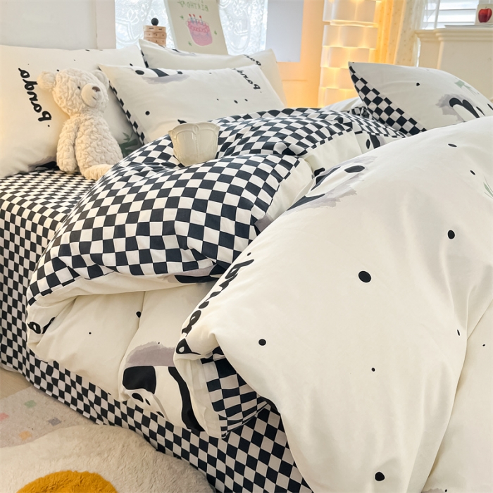 91家纺网 家纺一手货源 找家纺 曼之夏 2024新款13372全棉印花单被套 盼盼