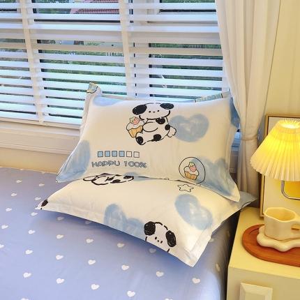 91家纺网 家纺一手货源 找家纺 拾物记 2024新款A类喷气全棉12868卡通印花单品枕套 班尼狗