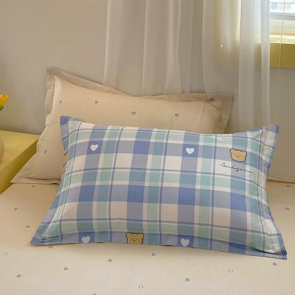 91家纺网 家纺一手货源 找家纺 拾物记 2024新款A类喷气全棉12868卡通印花单品枕套 洛米小熊