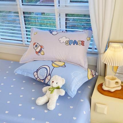 91家纺网 家纺一手货源 找家纺 拾物记 2024新款A类喷气全棉12868卡通印花单品枕套 探索星球