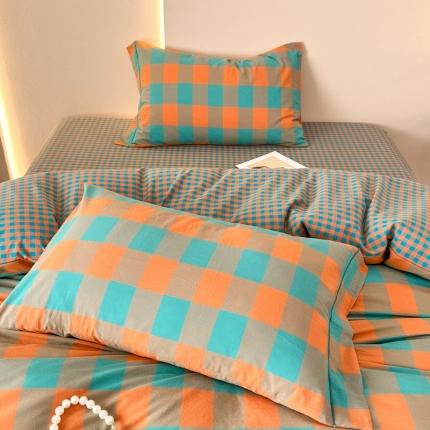 91家纺网 家纺一手货源 找家纺 （总）价格下调三沁2023新款直播爆款色织水洗棉单品系列单枕套