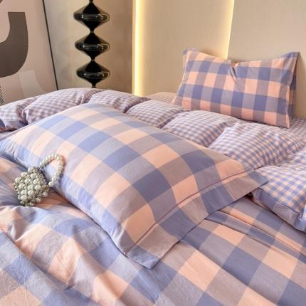 91家纺网 家纺一手货源 找家纺 （总）价格下调三沁2023新款直播爆款色织水洗棉单品系列单枕套