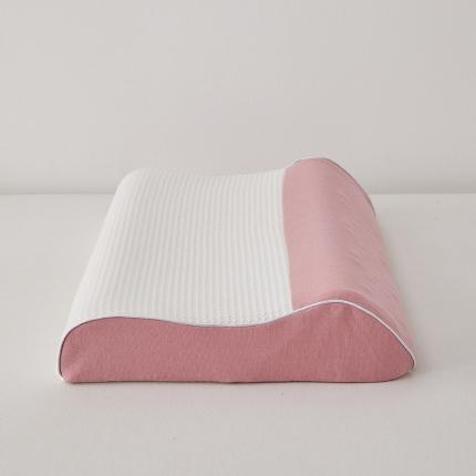 91家纺网 家纺一手货源 找家纺 鼎盛乳胶 2025新款针织牵引乳胶枕粉色40*60*8/10cm（只）