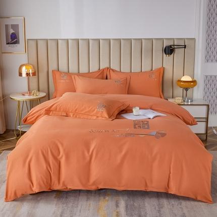 91家纺网 家纺一手货源 找家纺 2023新品生态加厚全棉磨毛刺绣花纯棉保暖四件套 升级面料