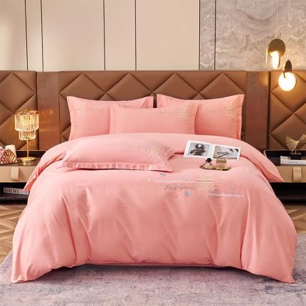 91家纺网 家纺一手货源 找家纺 2023新品生态加厚全棉磨毛刺绣花纯棉保暖四件套 升级面料