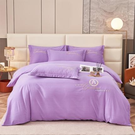 91家纺网 家纺一手货源 找家纺 2023新品生态加厚全棉磨毛刺绣花纯棉保暖四件套 升级面料