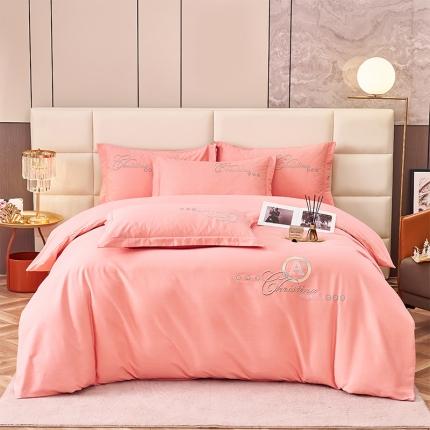 91家纺网 家纺一手货源 找家纺 2023新品生态加厚全棉磨毛刺绣花纯棉保暖四件套 升级面料