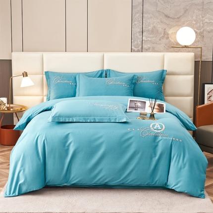 91家纺网 家纺一手货源 找家纺 2023新品生态加厚全棉磨毛刺绣花纯棉保暖四件套 升级面料