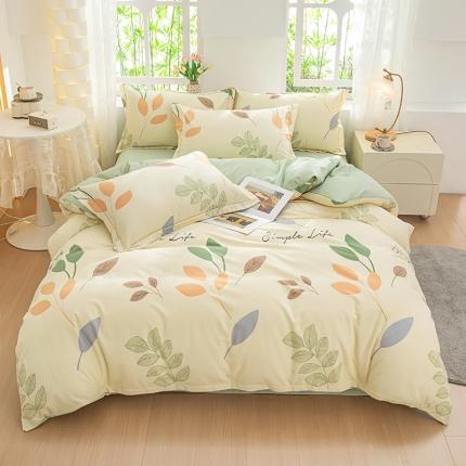 91家纺网 家纺一手货源 找家纺 （总2）喜四方 2024新款全棉磨毛纯棉印花四件套