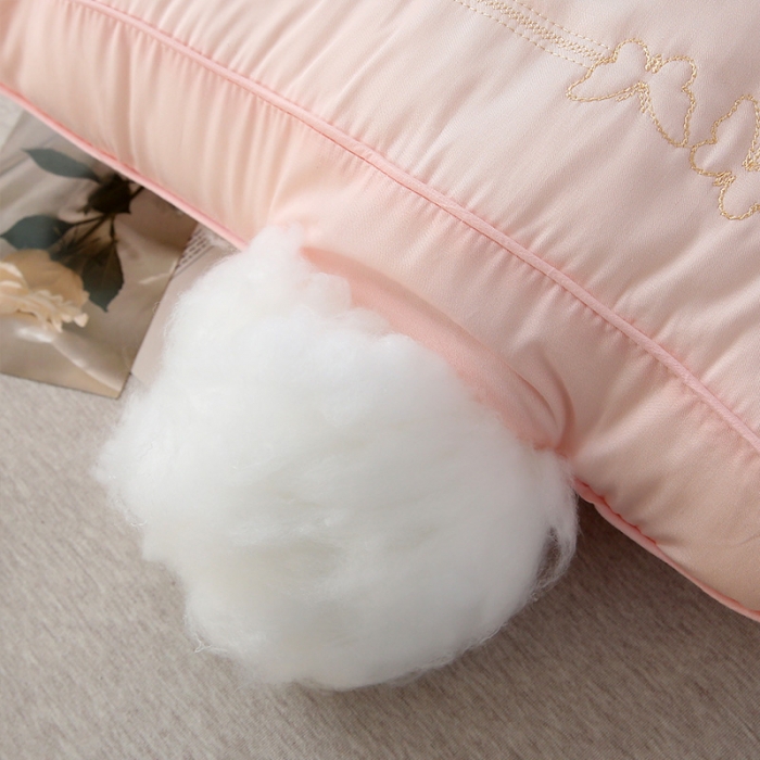 91家纺网 家纺一手货源 找家纺 梦叶草 2024新款巴马枕头护颈枕芯 粉色