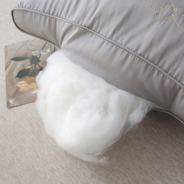 91家纺网 家纺一手货源 找家纺 梦叶草 2024新款巴马枕头护颈枕芯 灰色