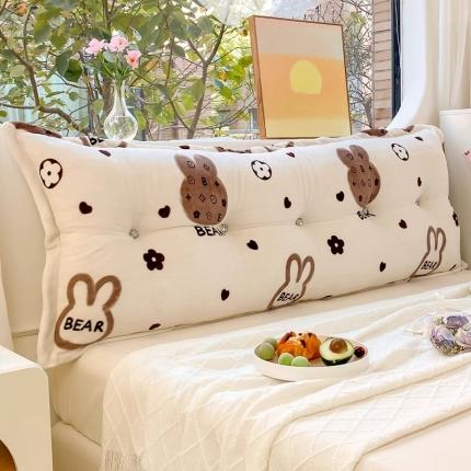 91家纺网 家纺一手货源 找家纺 （总）碧尔 2025新款直条牛奶绒床头靠垫