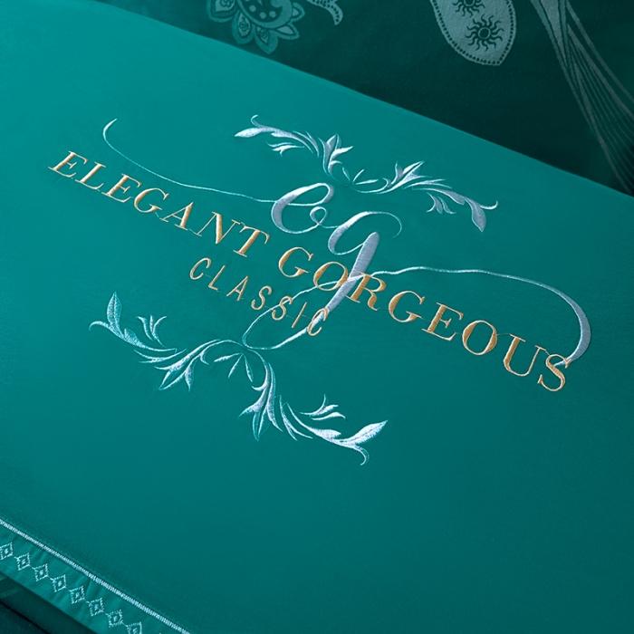 91家纺网 家纺一手货源 找家纺 柔觉家纺 天丝刺绣贡缎提花全棉四件套