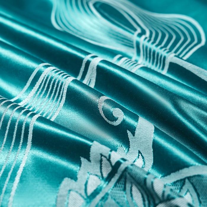 91家纺网 家纺一手货源 找家纺 柔觉家纺 天丝刺绣贡缎提花全棉四件套