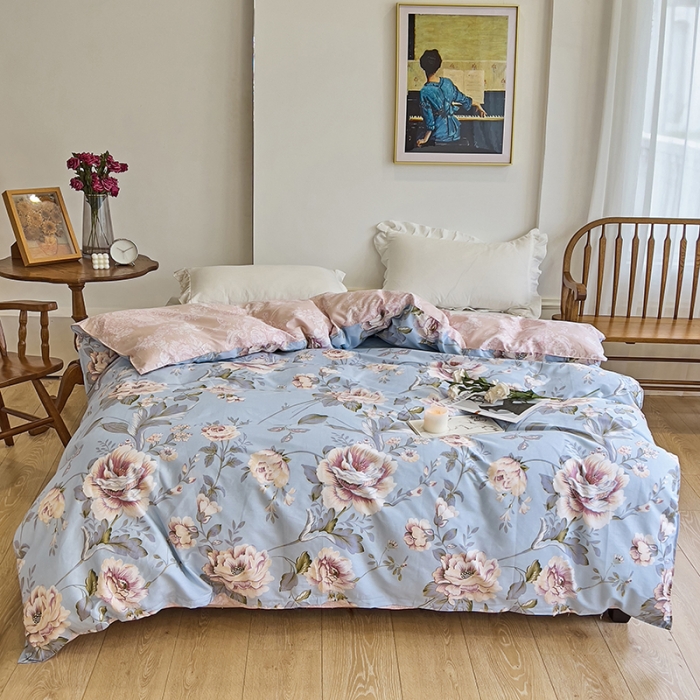 91家纺网 家纺一手货源 找家纺 （总）爱妮玖玖家纺 2023新款全棉40支集锦系列-双针被套汇总