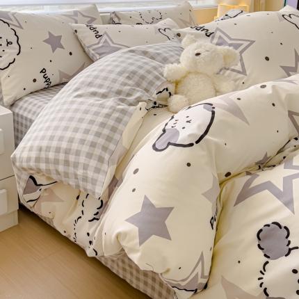 91家纺网 家纺一手货源 找家纺 （总）金丝鸟 2024新款全棉可爱卡通四件套