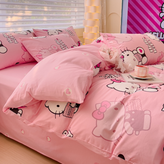 91家纺网 家纺一手货源 找家纺 （总）金丝鸟 2024新款全棉可爱卡通四件套