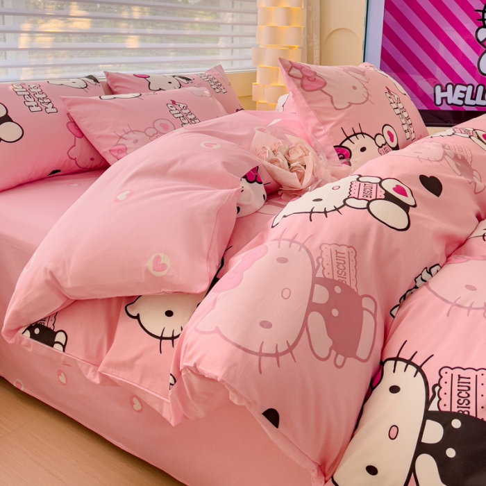 91家纺网 家纺一手货源 找家纺 （总）金丝鸟 2024新款全棉可爱卡通四件套