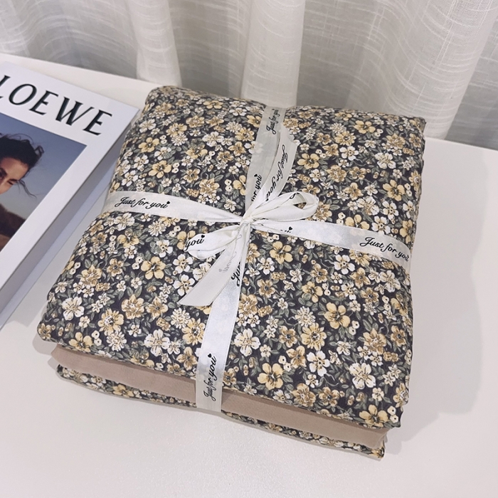 91家纺网 家纺一手货源 找家纺 爱思佳 2024新款A类母婴全棉双层纱印花四件套  城南旧事