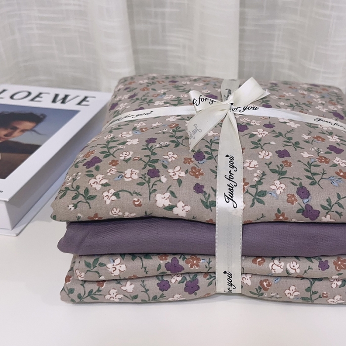 91家纺网 家纺一手货源 找家纺 爱思佳 2024新款A类母婴全棉双层纱印花四件套 故里