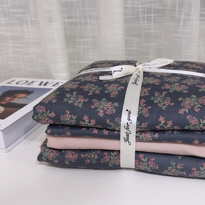 91家纺网 家纺一手货源 找家纺 爱思佳 2024新款A类母婴全棉双层纱印花四件套 丽萨