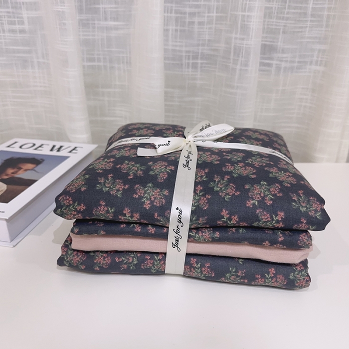 91家纺网 家纺一手货源 找家纺 爱思佳 2024新款A类母婴全棉双层纱印花四件套 丽萨