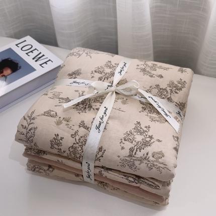 91家纺网 家纺一手货源 找家纺 爱思佳 2024新款A类母婴全棉双层纱印花四件套 知画