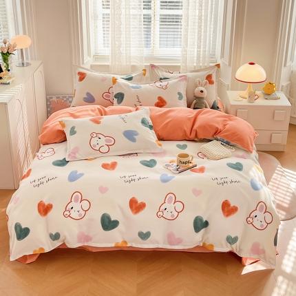 91家纺网 家纺一手货源 找家纺 （总）世爵家纺 2025新款亲肤印花磨毛四件套