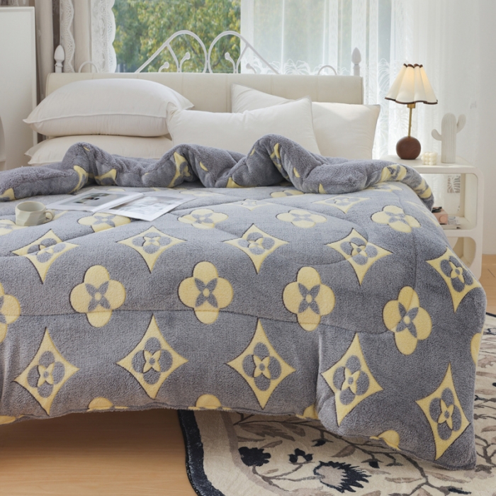 91家纺网 家纺一手货源 找家纺 断码清仓 牛奶绒冬被羊羔绒冬被雪花绒法莱绒被子春秋被