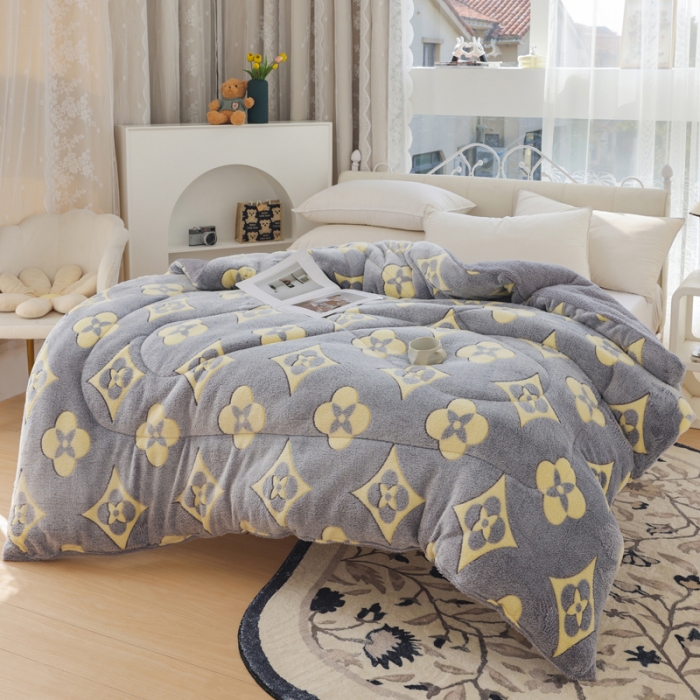 91家纺网 家纺一手货源 找家纺 断码清仓 牛奶绒冬被羊羔绒冬被雪花绒法莱绒被子春秋被