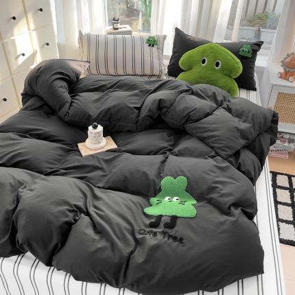 91家纺网 家纺一手货源 找家纺 （总）尤米 2024新款ins博主风系列【专版】毛巾绣四件套