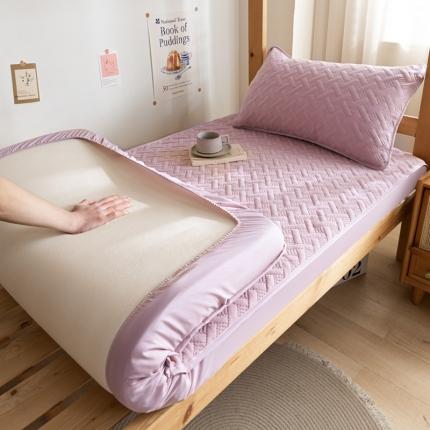 91家纺网 家纺一手货源 找家纺 莱登卡奴 2024新款A类针织棉拉绒大豆夹棉床笠 针织夹棉-豆沙