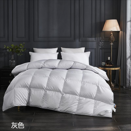 91家纺网 家纺一手货源 找家纺 御眠纺 2024新款柔赛丝立体羽绒被子被芯 灰色