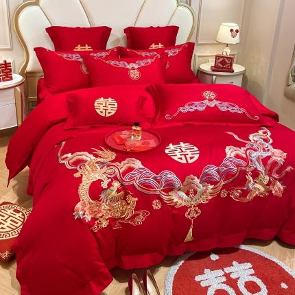 91家纺网 家纺一手货源 找家纺 （总）欧乐蒂 2025新款亲肤刺绣婚庆四件套