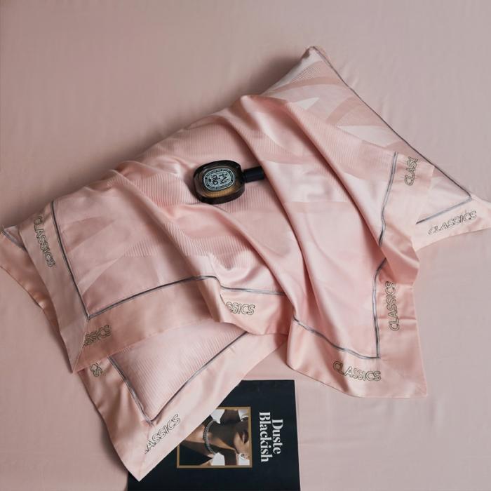 91家纺网 家纺一手货源 找家纺 新款100支长绒棉提花拼角刺绣套件