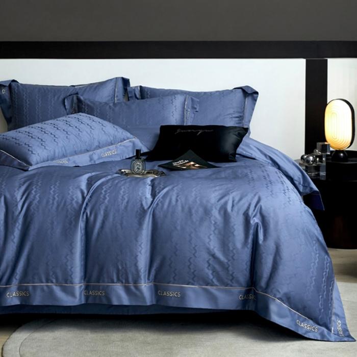 91家纺网 家纺一手货源 找家纺 新款100支长绒棉提花拼角刺绣套件