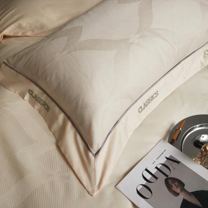 91家纺网 家纺一手货源 找家纺 新款100支长绒棉提花拼角刺绣套件