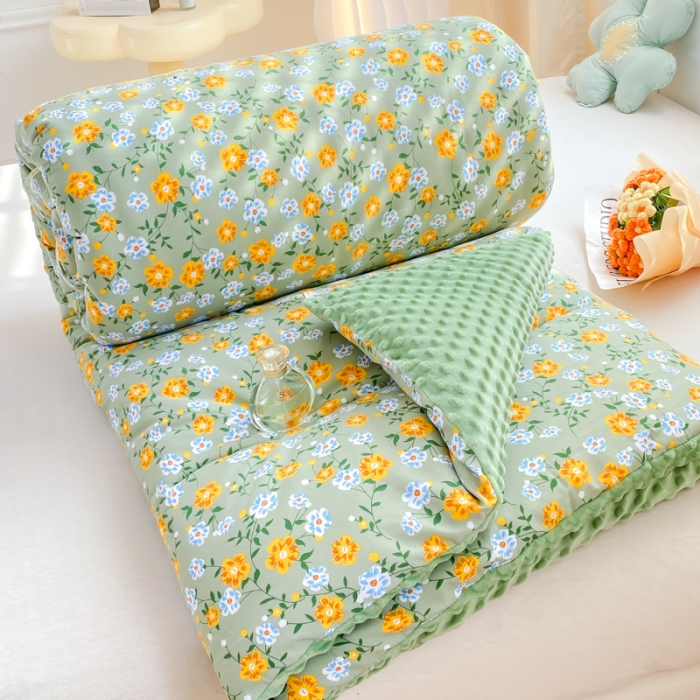 91家纺网 家纺一手货源 找家纺 （总）锦鹭被业 2025新款大豆纤维豆豆被小清新印花四季被冬被