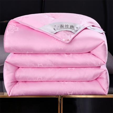 恒鑫家纺 2025新款提花蚕丝被 少女粉
