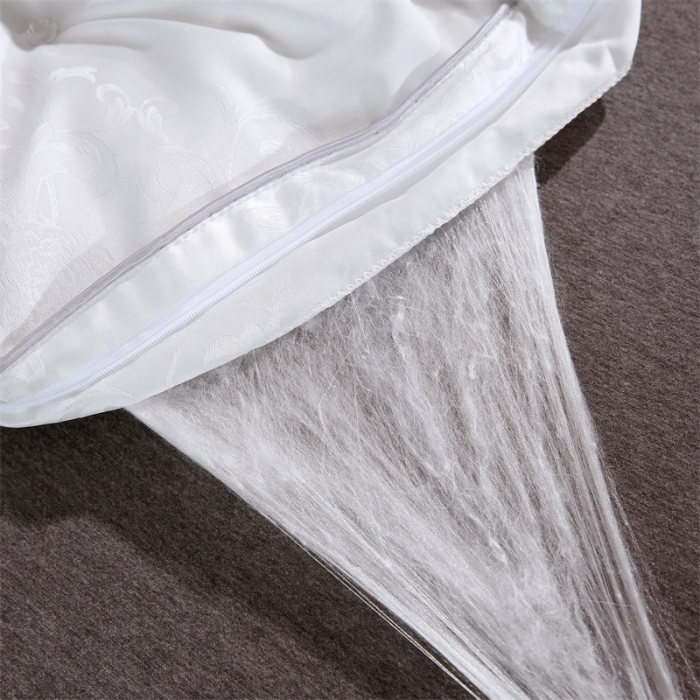 91家纺网 家纺一手货源 找家纺 恒鑫家纺 2025新款提花蚕丝被 月光白