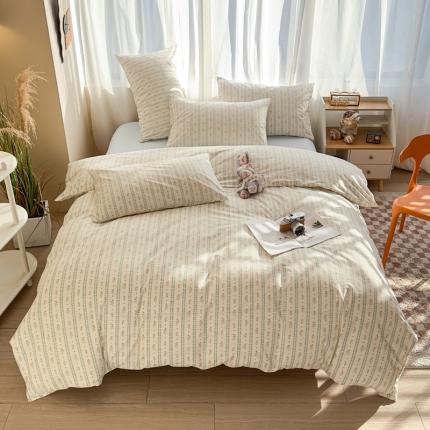 91家纺网 家纺一手货源 找家纺 耀悦家纺 2025新款a类小清新ins博主风纯棉四件套 花园物语