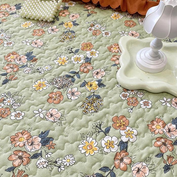 91家纺网 家纺一手货源 找家纺 苏米娜2025母婴全纯棉双层纱印花床盖款四件套泡泡棉泡泡纱小竺棉四件套