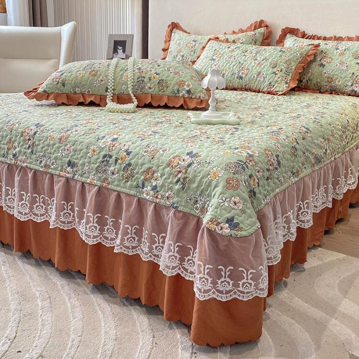 91家纺网 家纺一手货源 找家纺 苏米娜2025母婴全纯棉双层纱印花床盖款四件套泡泡棉泡泡纱小竺棉四件套