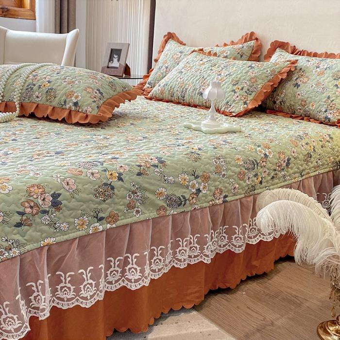 91家纺网 家纺一手货源 找家纺 苏米娜2025母婴全纯棉双层纱印花床盖款四件套泡泡棉泡泡纱小竺棉四件套